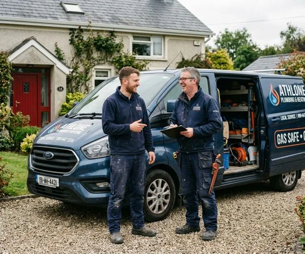 Emergency Plumber Athlone team beside their service vehicle